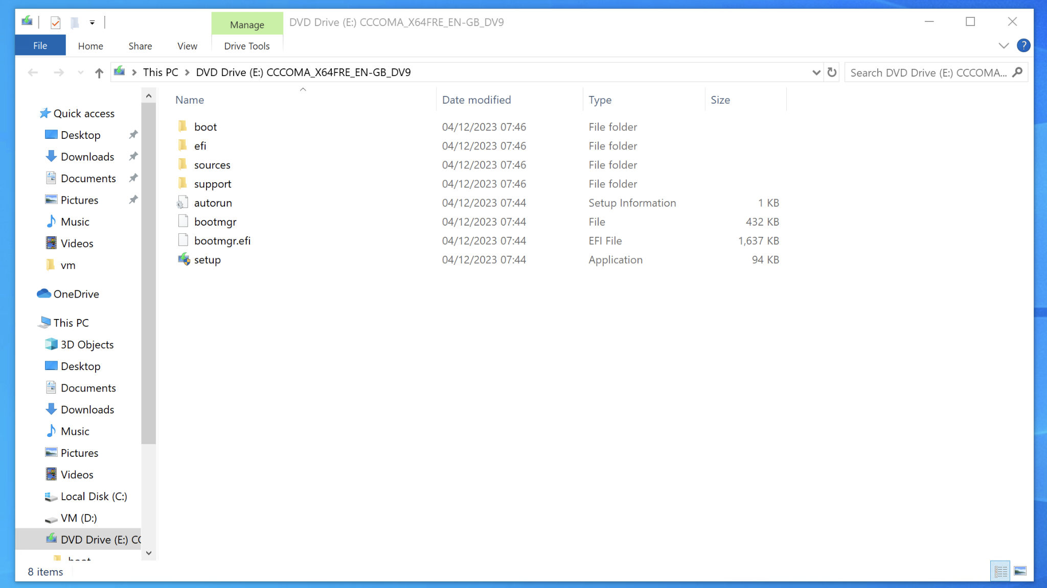 Windows 11 ISO downloaded