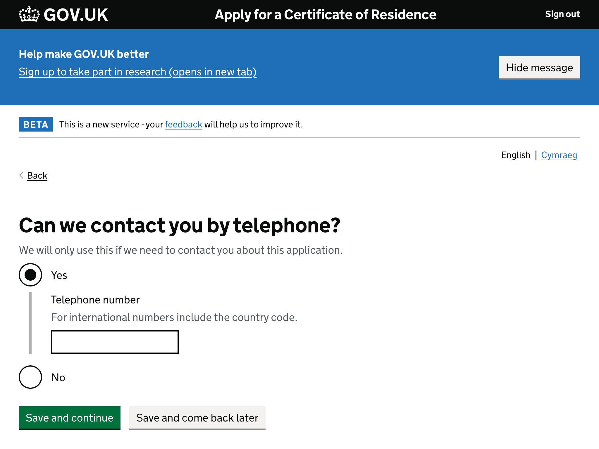 Can we contact you by telephone?