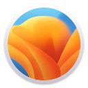 macOS Ventura an abstract California poppy