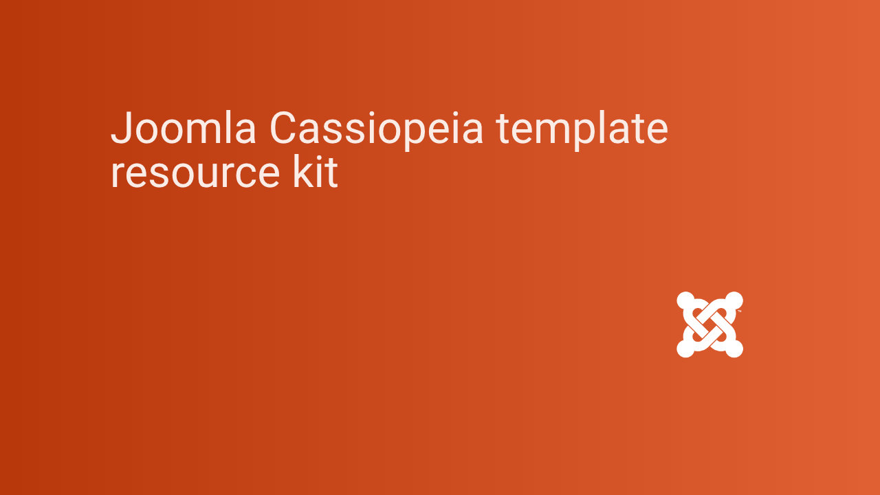 Joomla Cassiopeia template resource kit