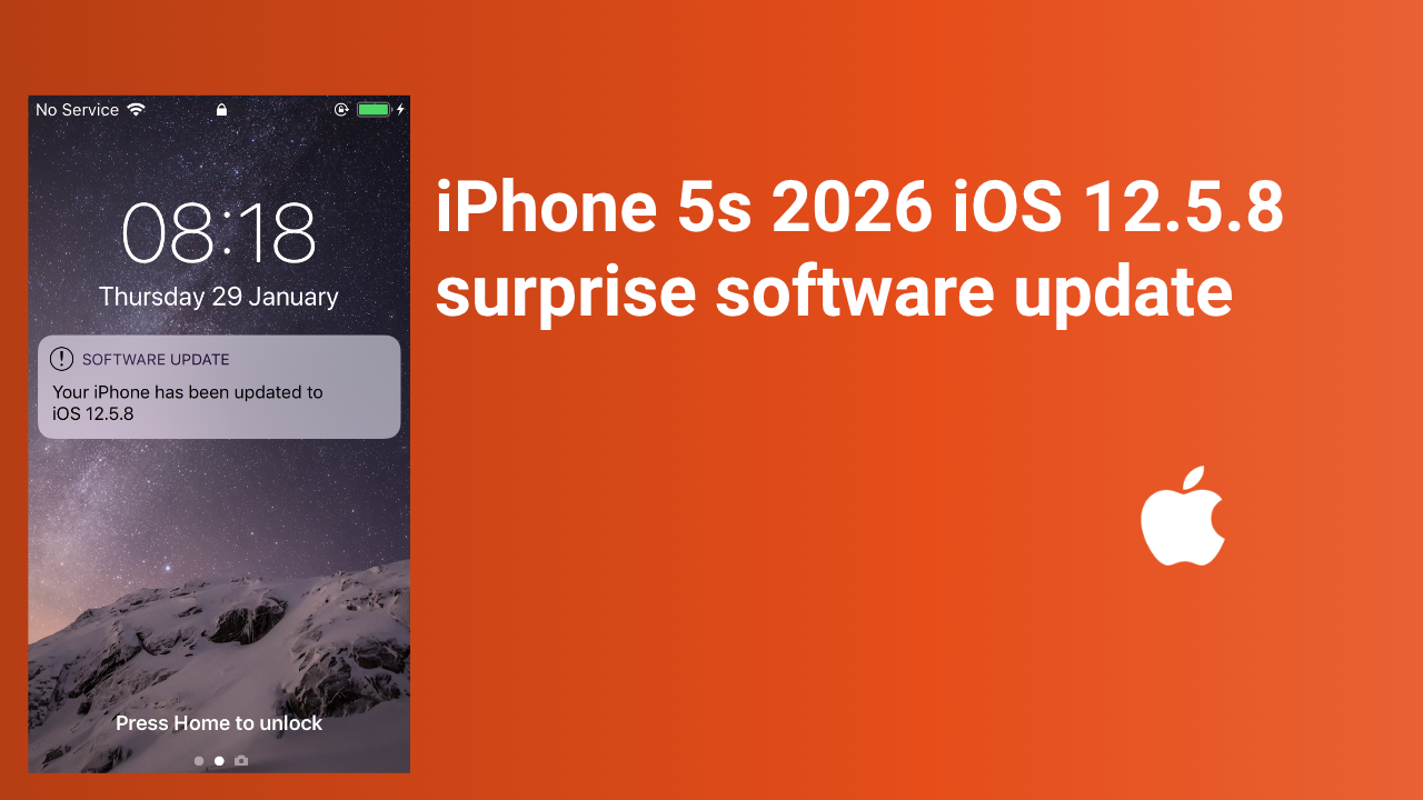 iPhone 5s 2026 iOS 12.5.8 surprise software update