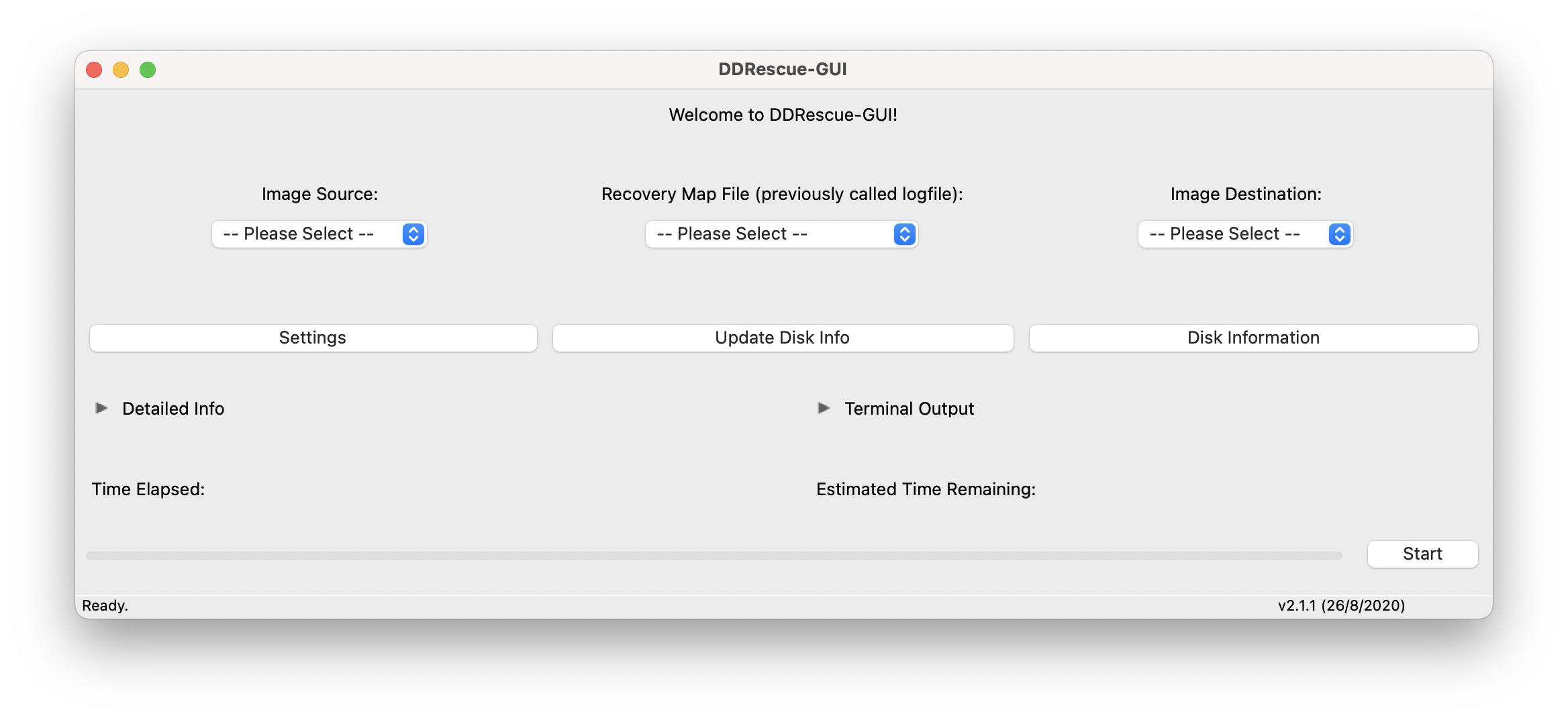 DDRescue-GUI looks identical on macOS to Linux