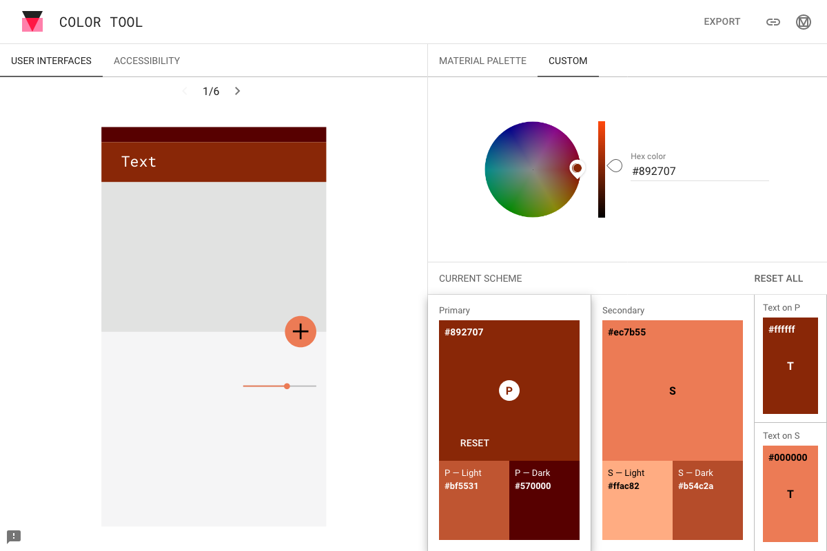 Material Design Colour tool 01