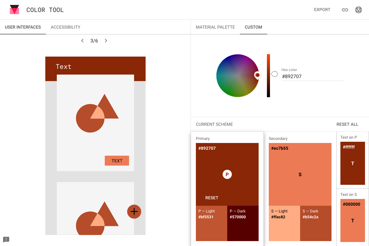 Material Design Colour tool 03