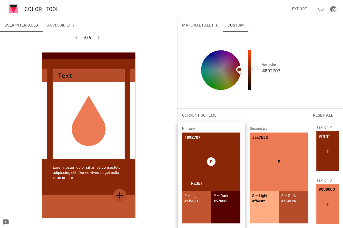Material Design Colour tool 05