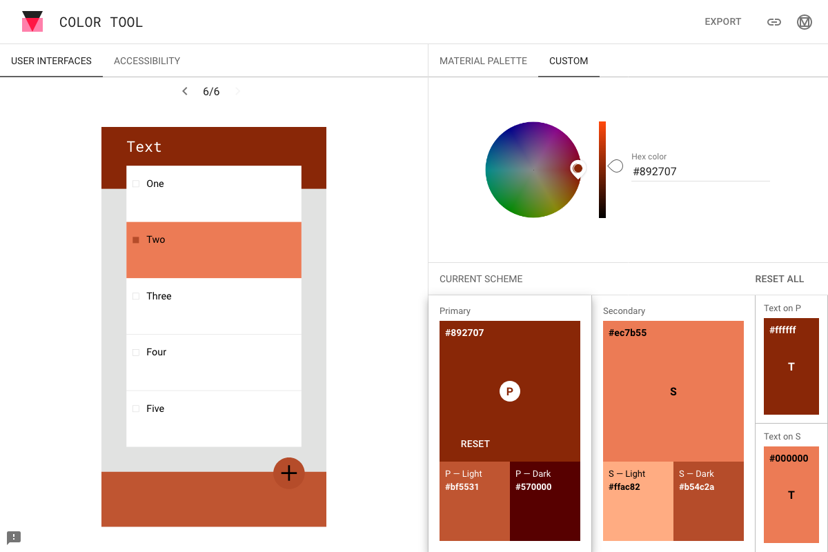 Material Design Colour tool 06