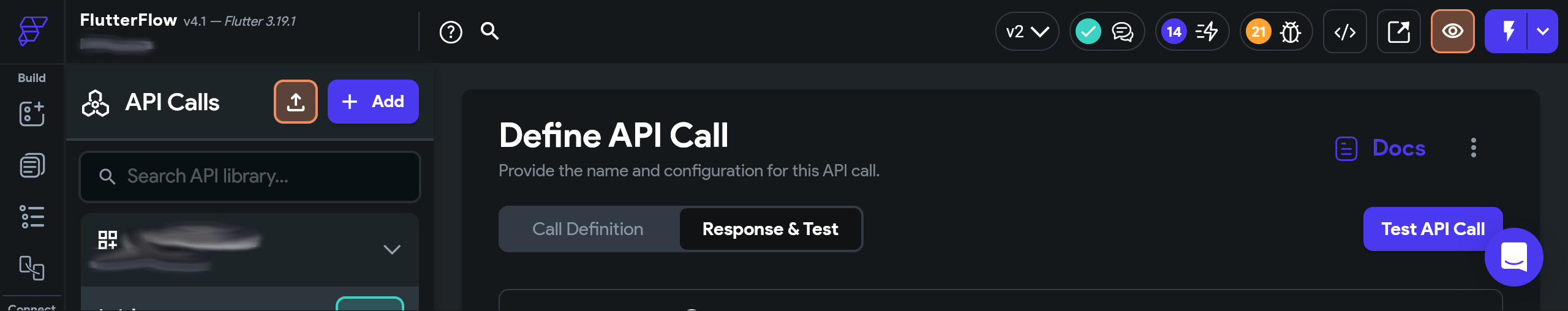 FlutterFlow API Response and Test