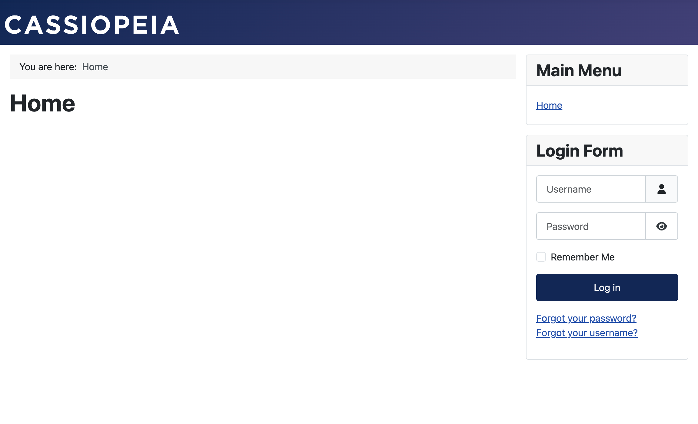 Joomla 5.0.3 Default Template - Cassiopeia 