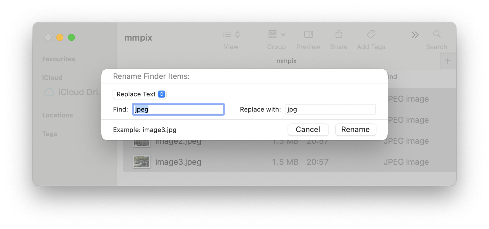 Rename files, folders and disks on a Mac using macOS Finder