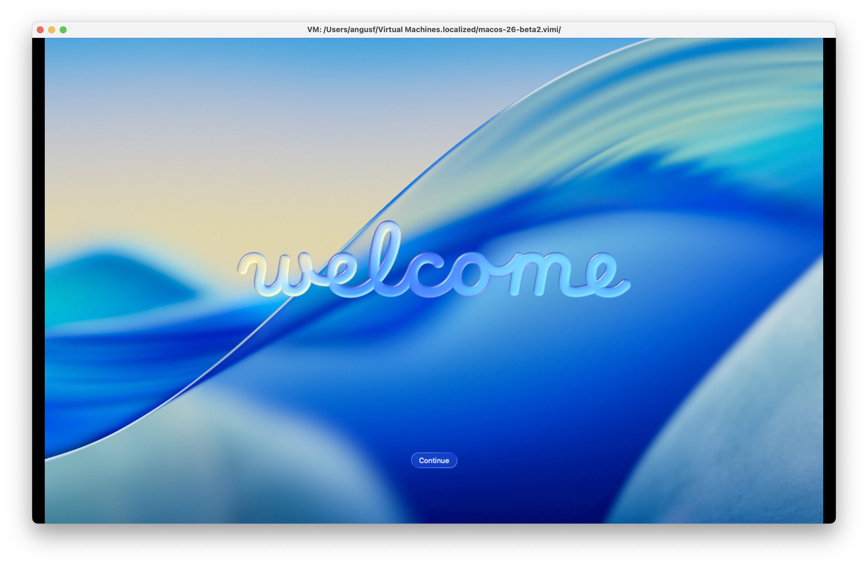 macOS 26 Tahoe Beta 2 - Welcome Continue