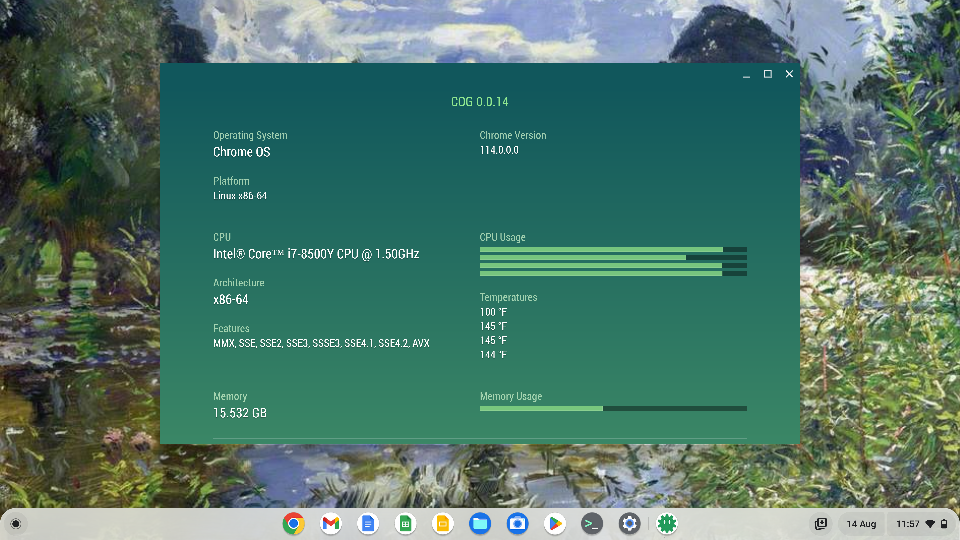 Pixelbook Go Performance via Cog