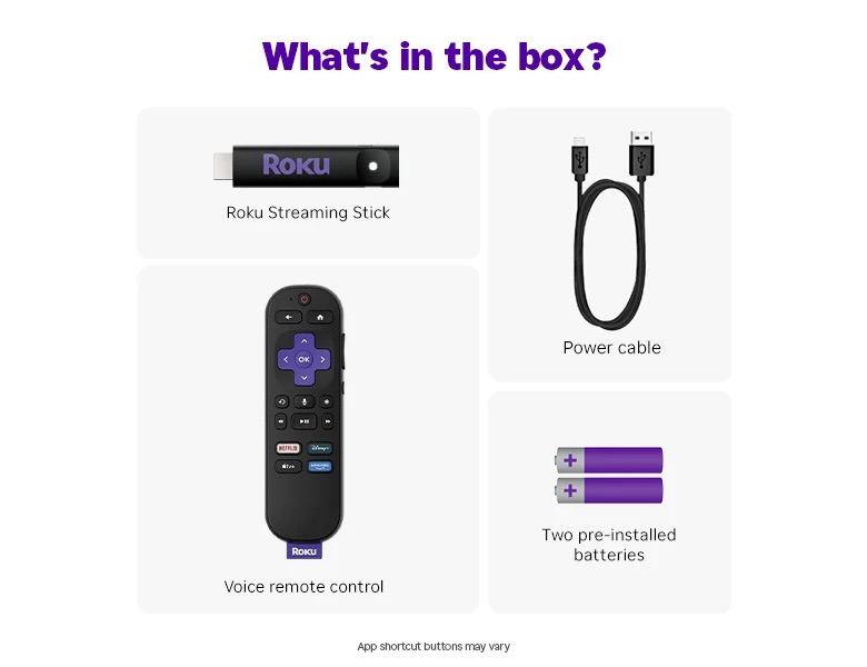 What's in the box when you purchase a Roku Streaming Stick
