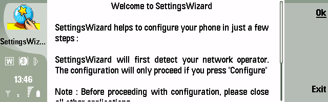 GPRS Settings Wizard