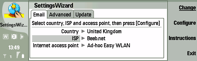GPRS Settings Wizard 2