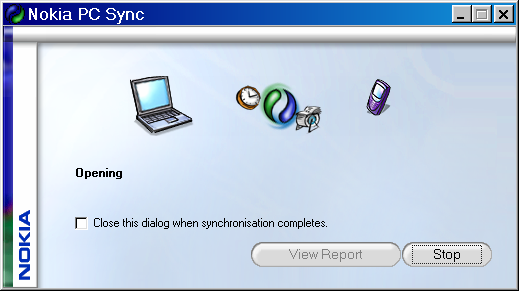 Nokia PC Sync - Opening