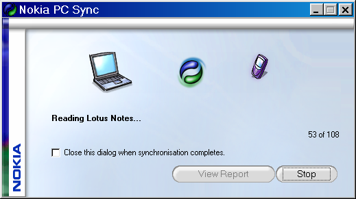 Nokia PC Sync - Reading Lotus Notes