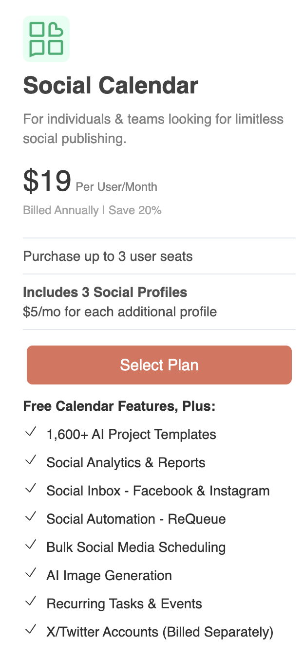 CoSchedule paid plans start from $19pm