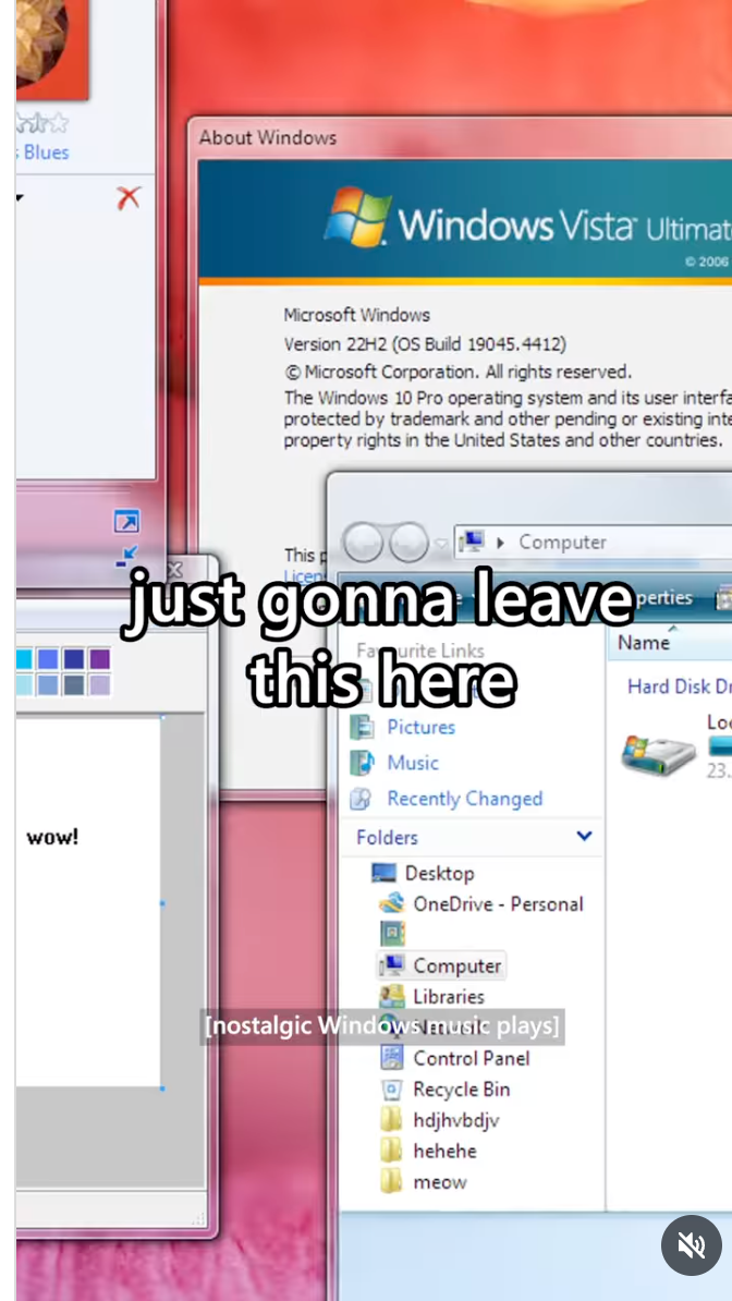 Just gonna leave this here - Windows Vista