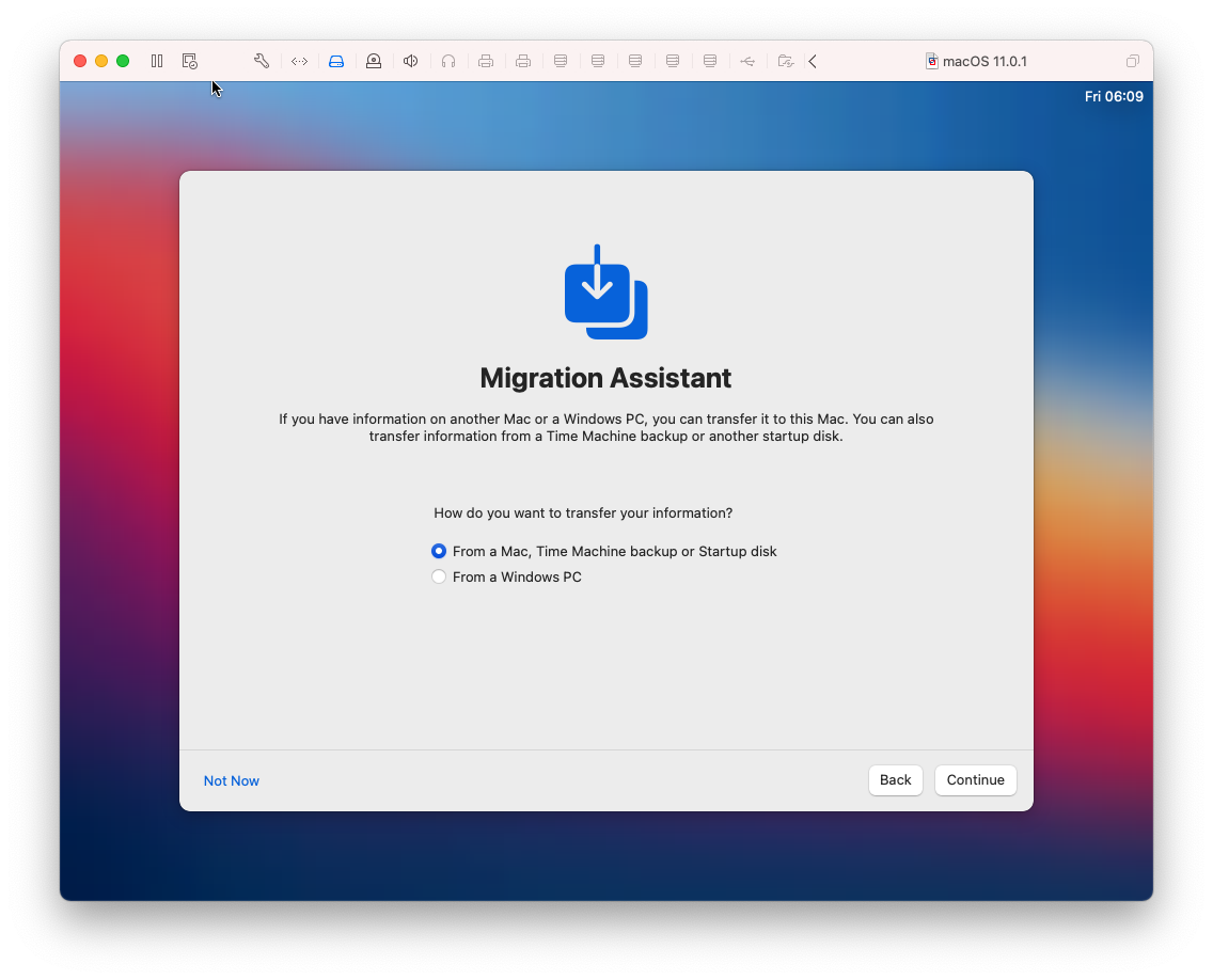 macOS disk installation screen