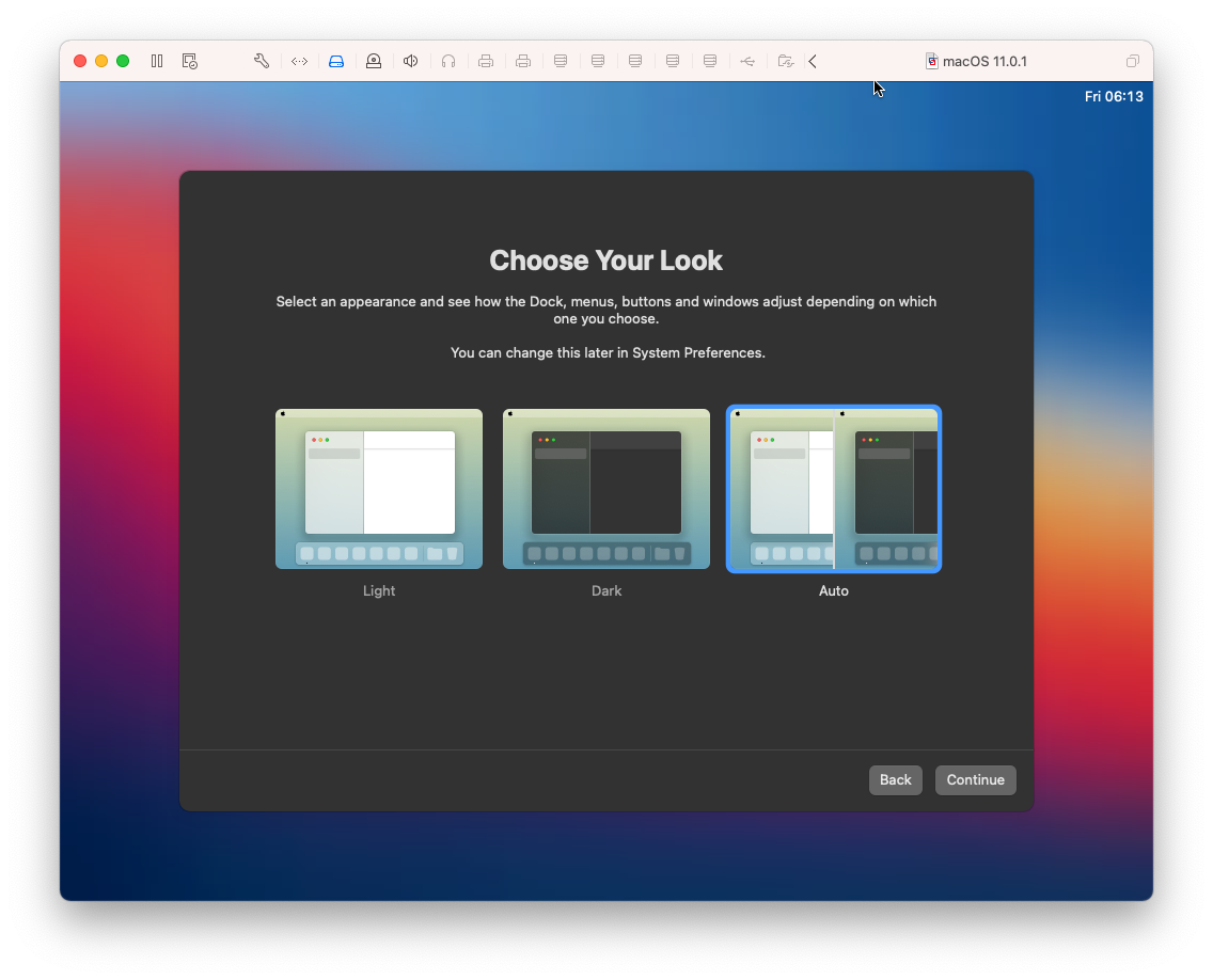 macOS disk installation screen