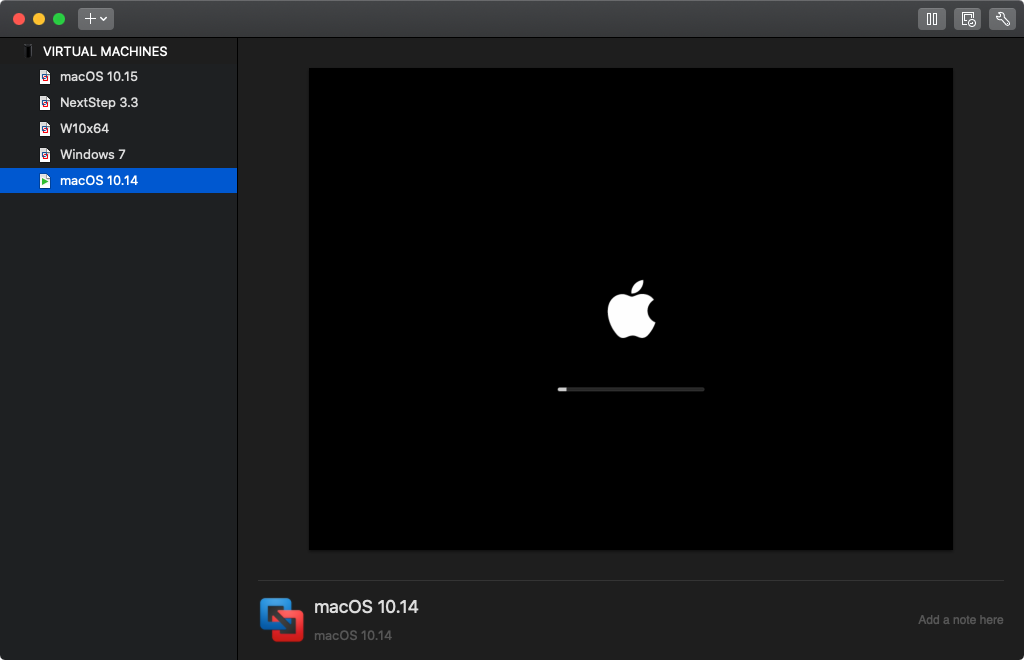 VMware Fusion new virtual machine screen