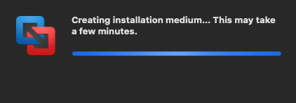 VMware Fusion new virtual machine screen