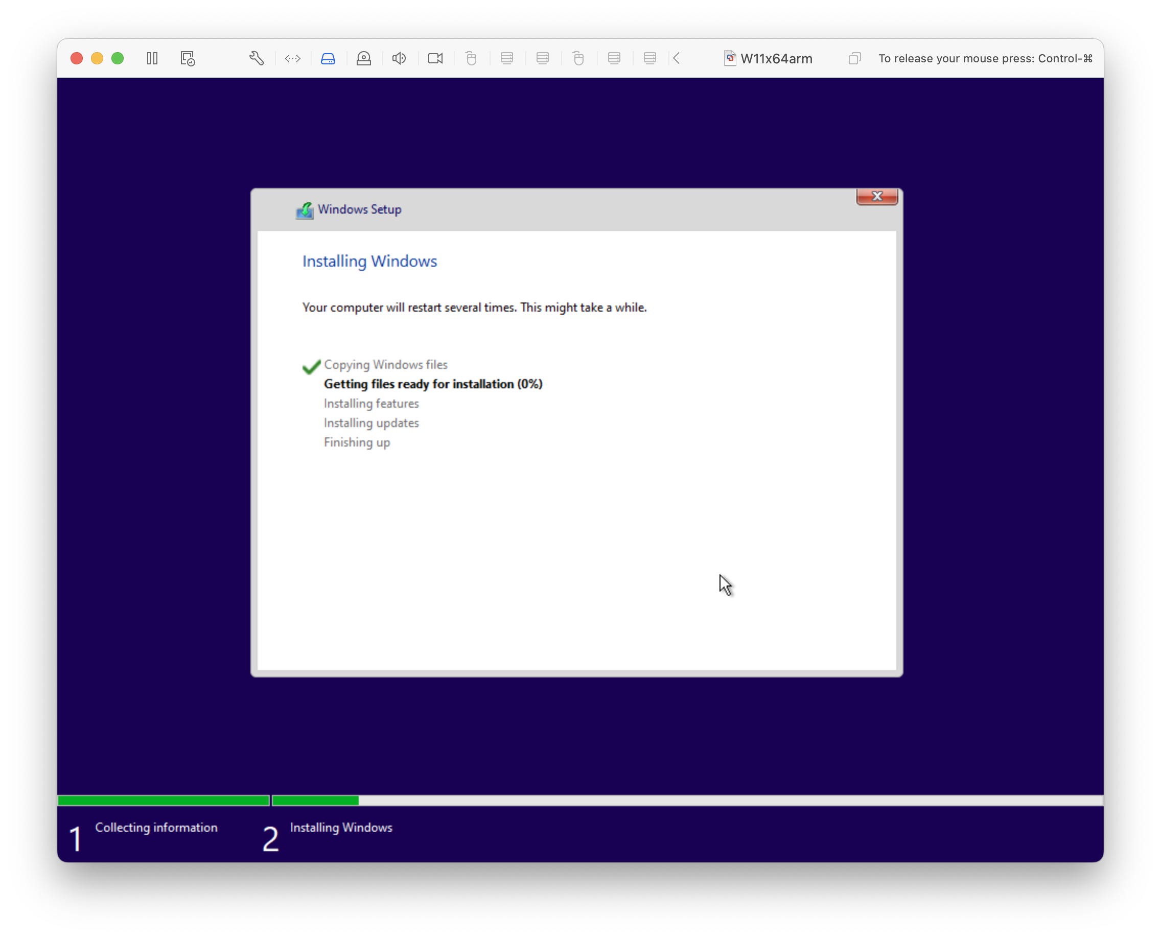Windows Setup, Installing Windows