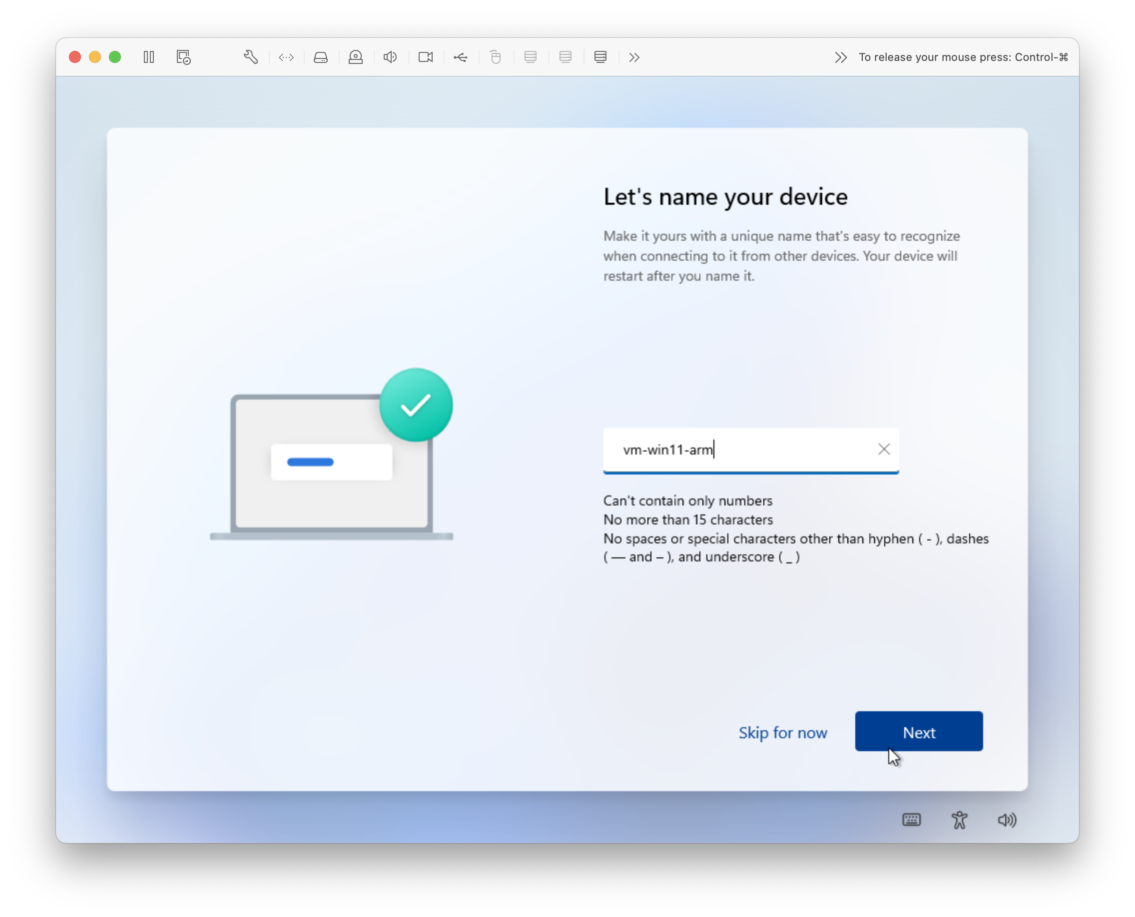 Let's name your device