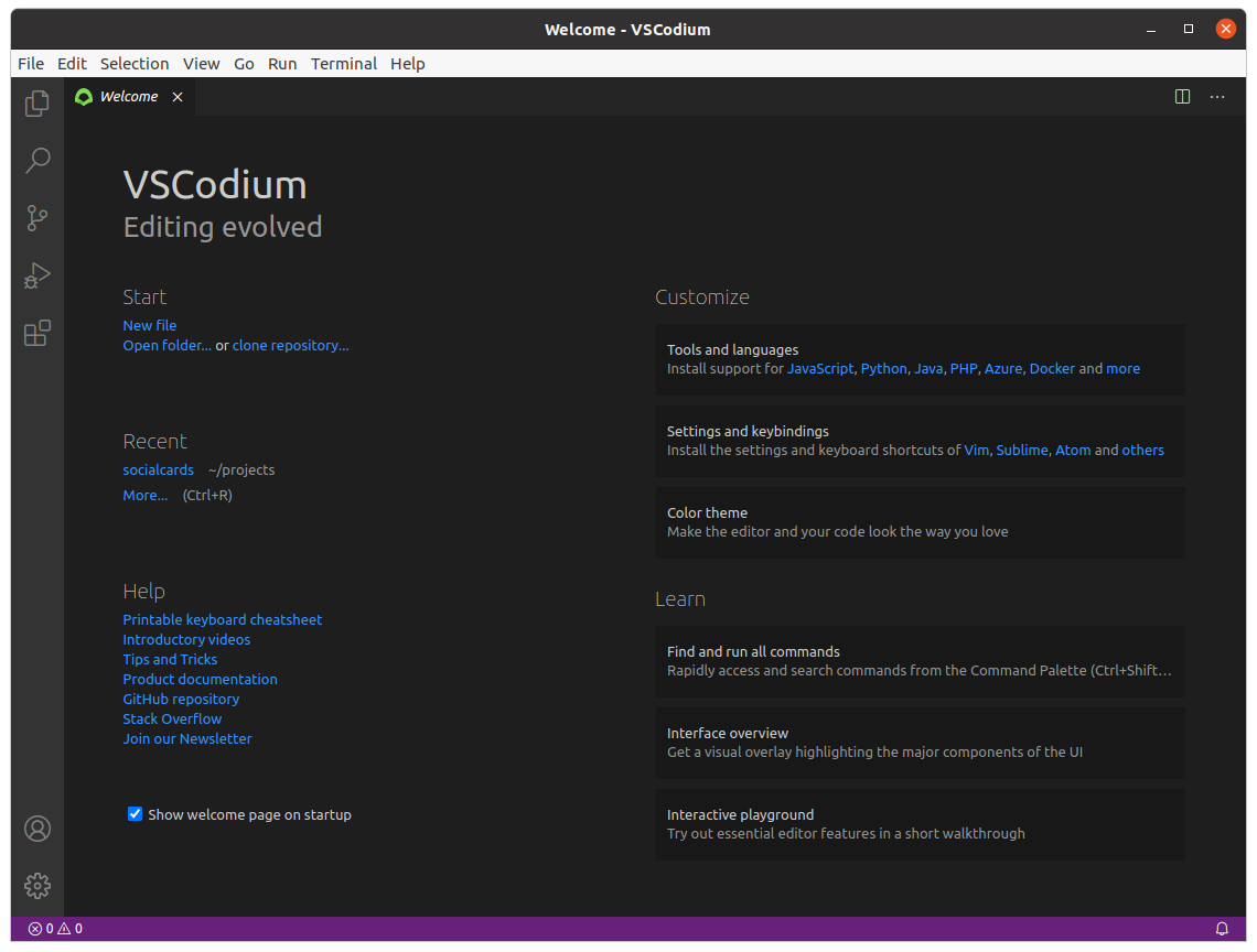 VSCodium - screenshot
