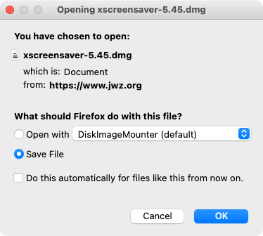 macOS browser download dialog box
