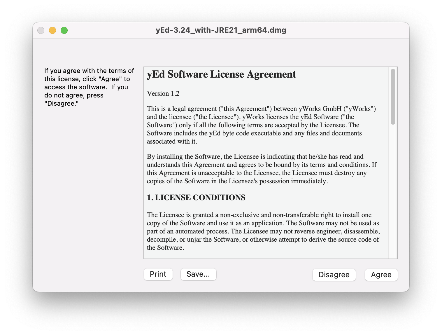 yEd - EULA
